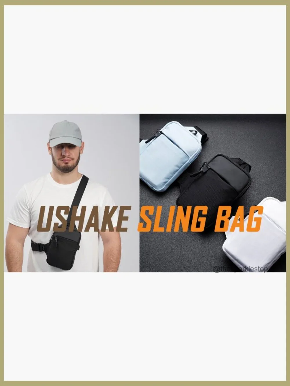 Mini Sling Bag - Adjustable Nylon Crossbody Phone Chest Bag for Travel Hiking